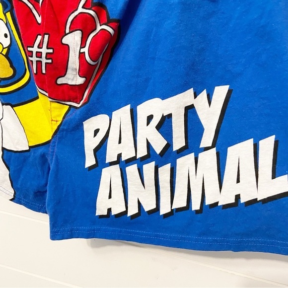 The Simpsons 2010 Vintage Party Animal Homer 100% Cotton Boxer Shorts Size 40-42 - Picture 2 of 5